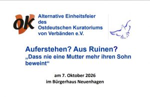Alternative Einheitsfeier 7. Oktober 2026